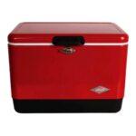 Coleman Hielera metálica Vintage - 54 Qt - Roja