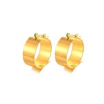 Aretes Hoops Aro Brillante, Acero