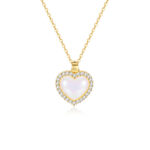 Collar Corazón Destellante, Acero