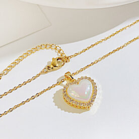 Collar Corazón Destellante, Acero - Imagen 2