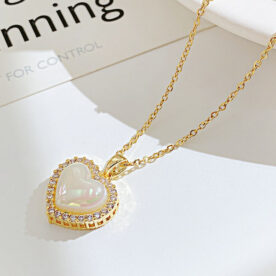 Collar Corazón Destellante, Acero - Imagen 3
