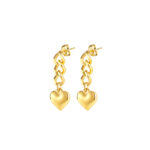 Aretes Colgantes Corazón, Acero