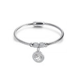 Brazalete Árbol de la Vida Plateado, Acero
