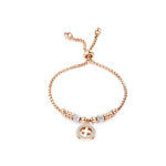 Pulsera Cruz Resplandeciente, Acero
