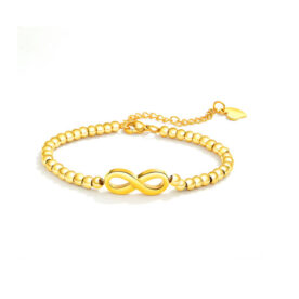 Pulsera Amor Infinito Dorado, Acero