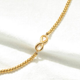 Pulsera Amor Infinito Dorado, Acero - Imagen 3