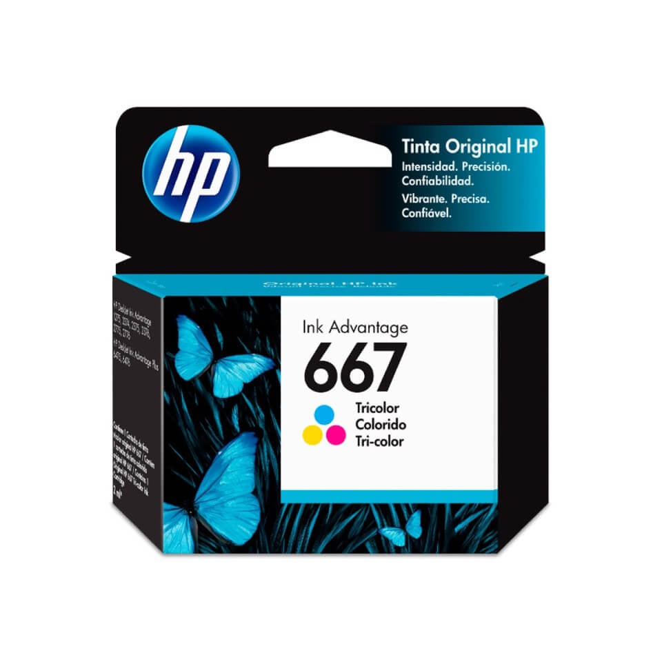 HP 667 Cartucho de tinta - 2 ml - Tricolor