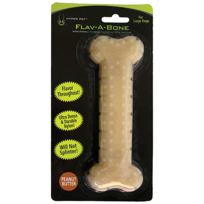 HYPER PET Juguete para perro Flav-A-Bone Peanut Butter Large