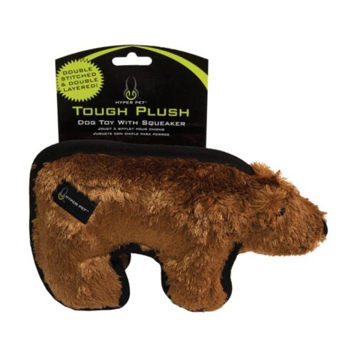 HYPER PET Juguete para perro Tough Plush Brown Bear