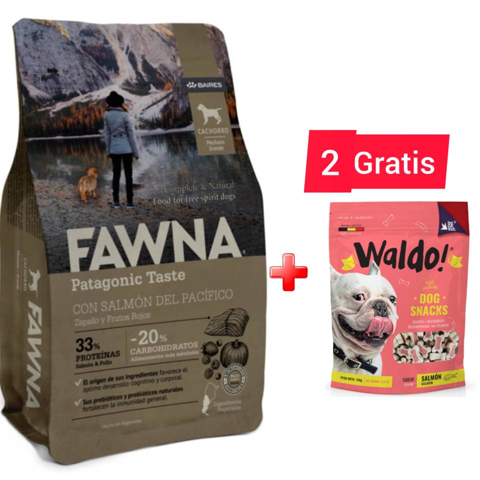 FAWNA Alimento para cachorro raza mediana y grande - Salmón&Pollo - 7.5 kg2