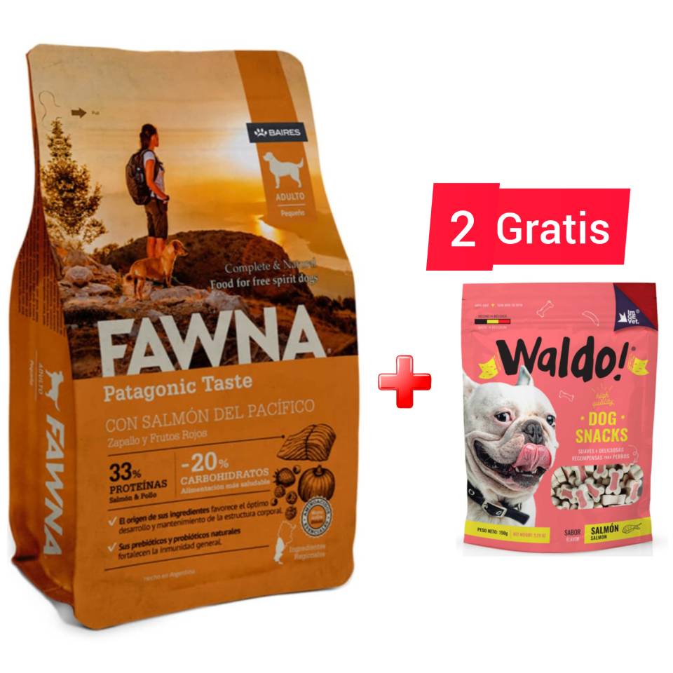 FAWNA Alimento para perro adulto raza pequeña - Salmón&Pollo - 3 kg2