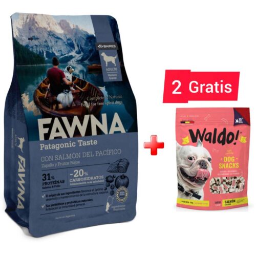 FAWNA Alimento para perro adulto raza mediana y grande - Salmón&Pollo - 3 kg2