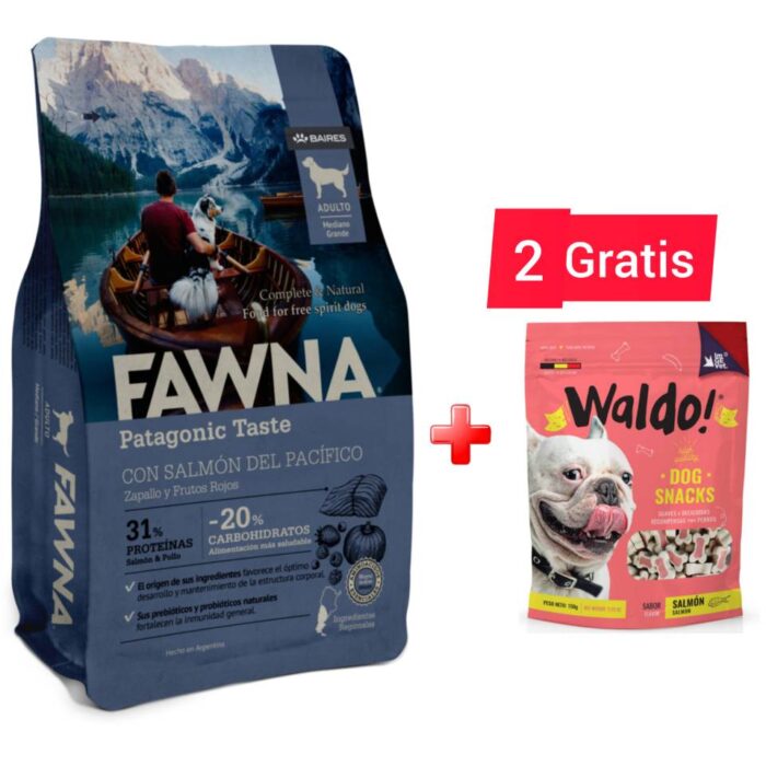 FAWNA Alimento para perro adulto raza mediana y grande - Salmón&Pollo - 3 kg2