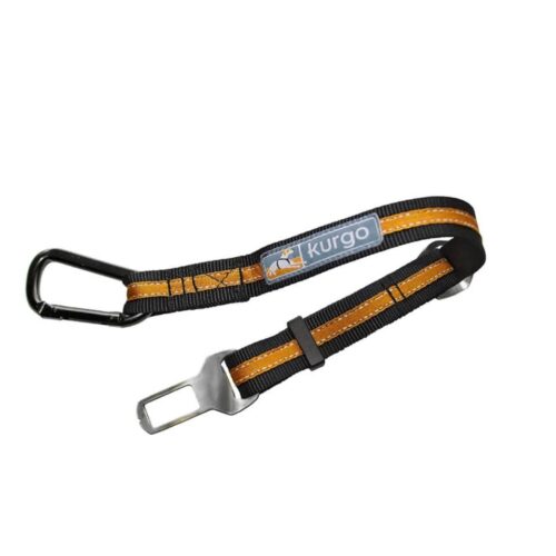 Kurgo Direct to Seatbelt Tether - Naranja