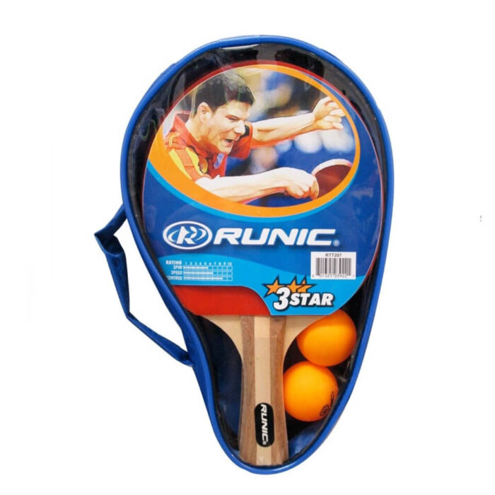 Runic Set 2 Raquetas y 2 Bolas de Ping Pong 3star