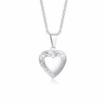 Collar Relicario Corazón Plateado Acero