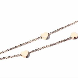 Pulsera Doble Corazones Acero - Imagen 3