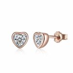 Aretes Corazón en oro rosa
