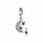 Charm colgante Luna Brillante con estrellas